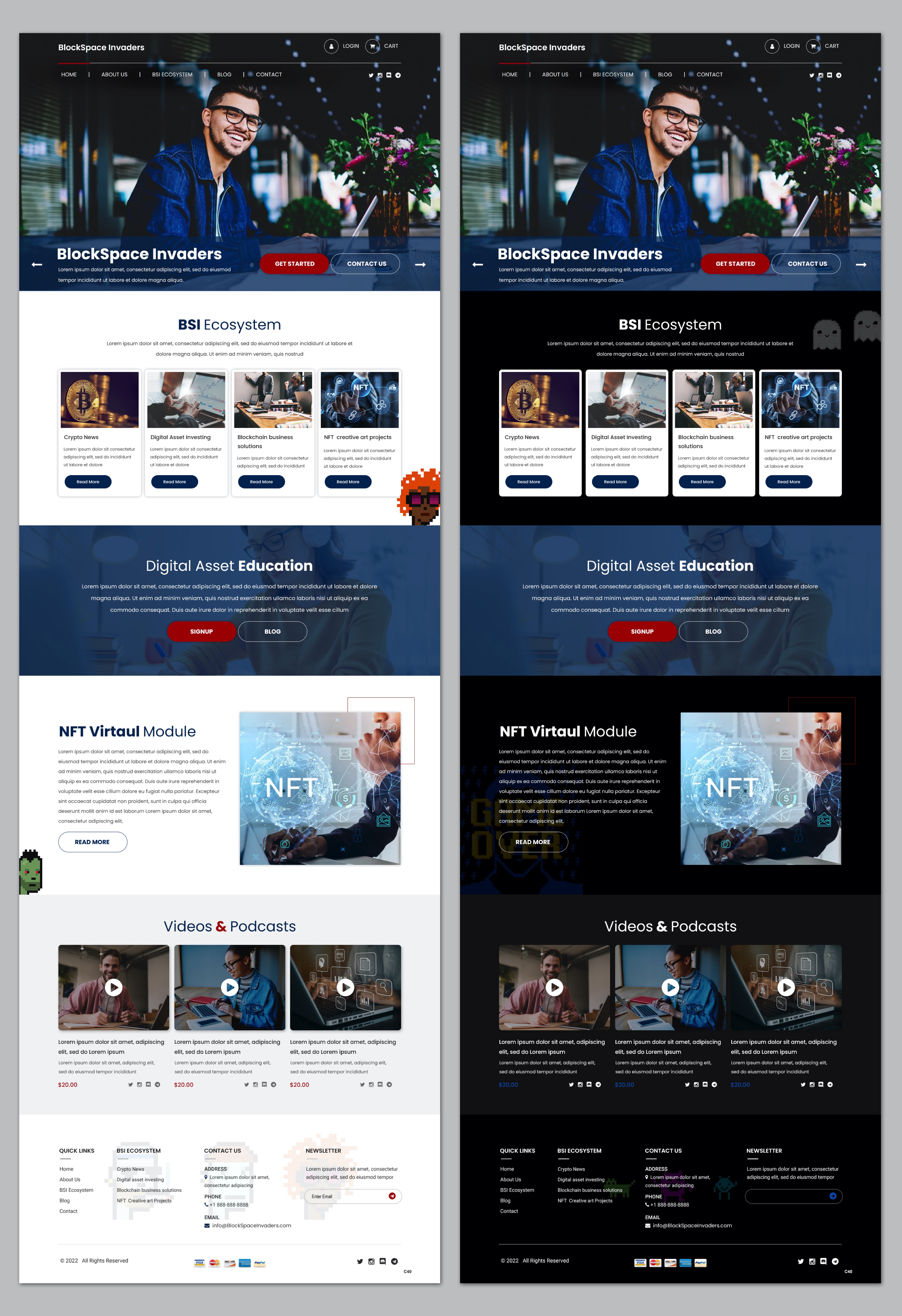 Web Design by pb for BlockSpace Invaders  | Design #28147652