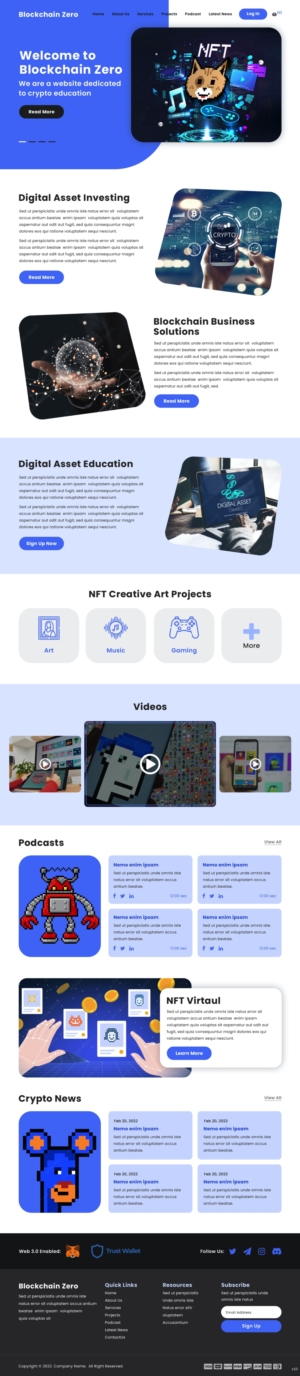 Web Design by pb for BlockSpace Invaders  | Design #28147653