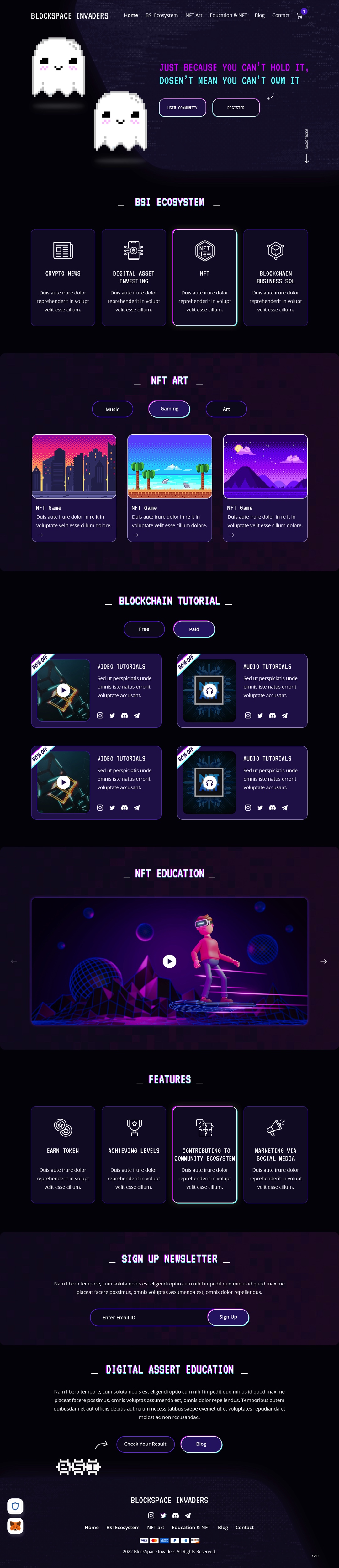 Web Design par pb pour BlockSpace Invaders  | Design #28194247