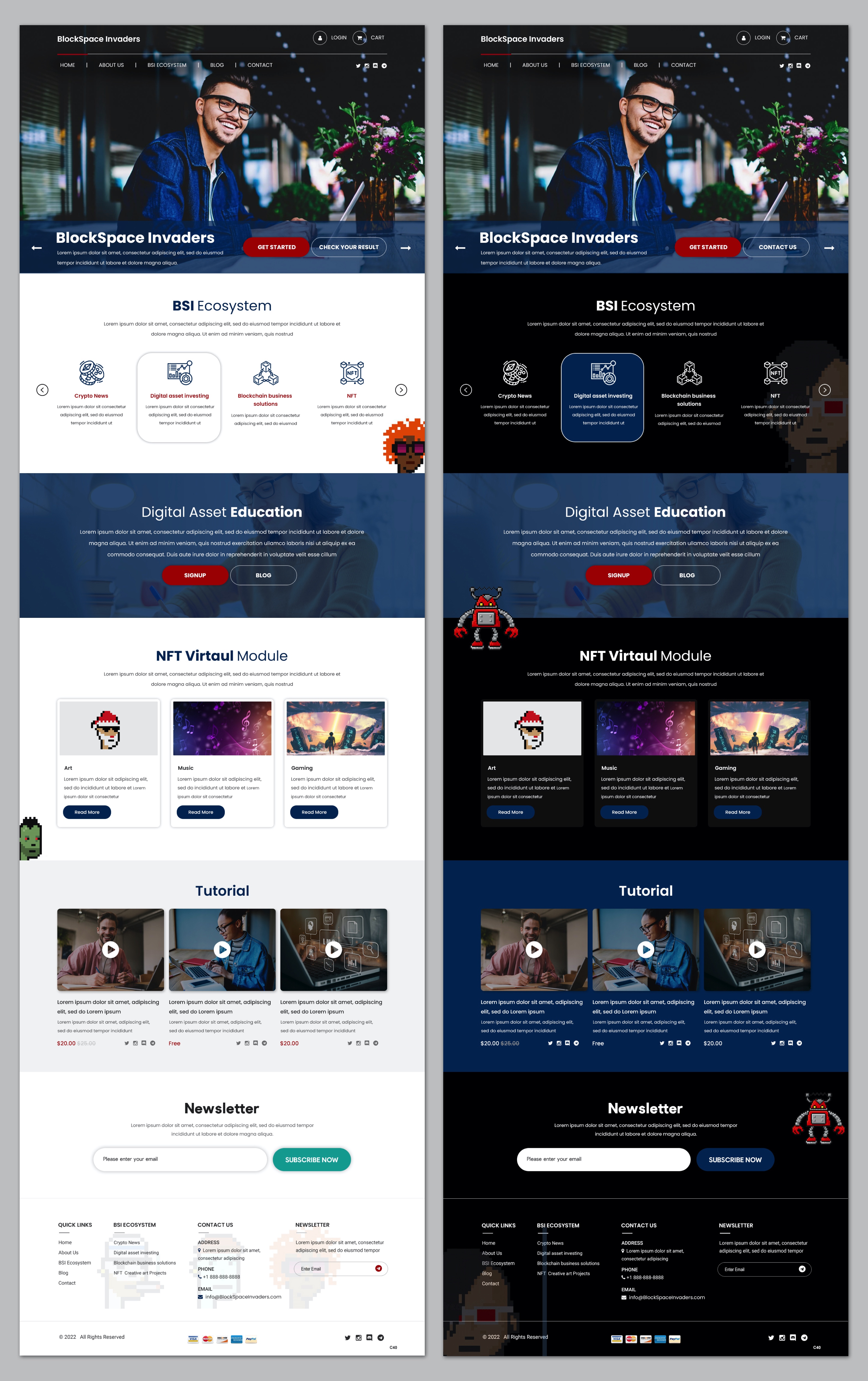 Web Design by pb for BlockSpace Invaders  | Design #28199902