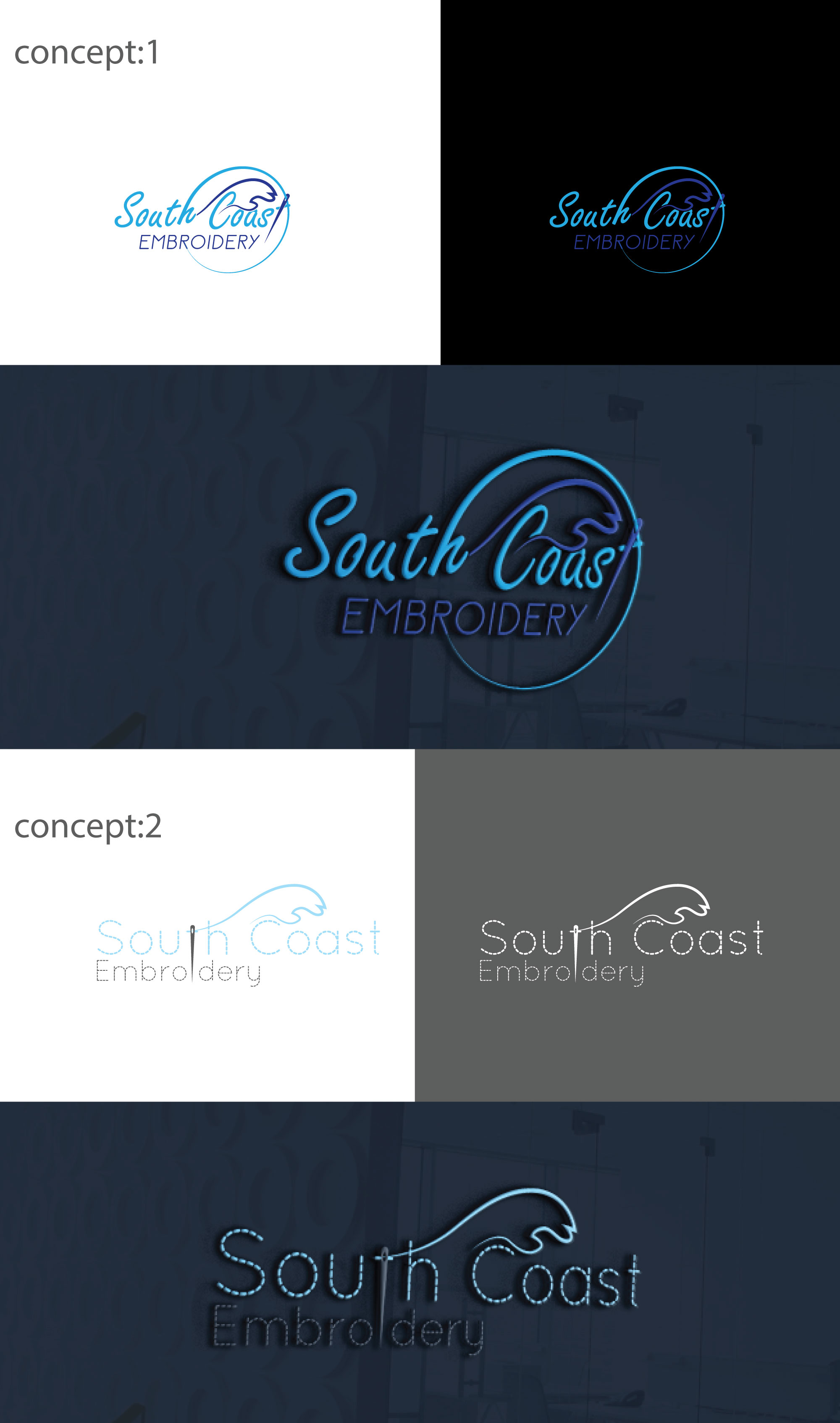 Logo-Design von RRR Design für South Coast Embroidery LTD | Design #28146162