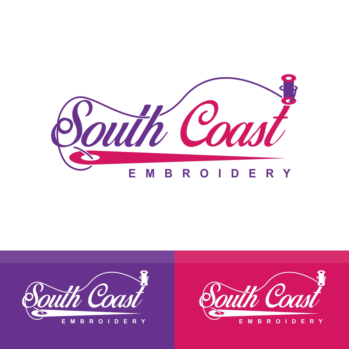 Logo Design by fly  design for South Coast Embroidery LTD | Design #28146553