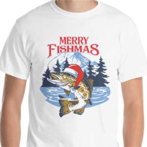 Merry Fishmas - Fishing T-Shirt Design for Mountain Resort Town | T-Shirt-Design von Yakuza20