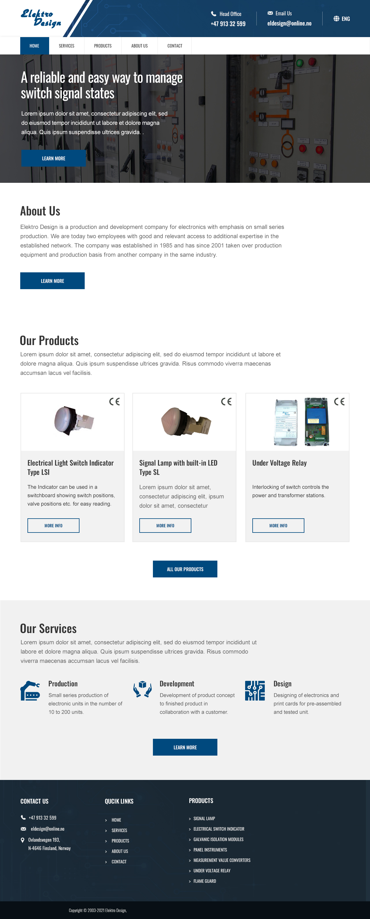 Web Design by Gabriel32 for Eldesign AS | Design #28152668
