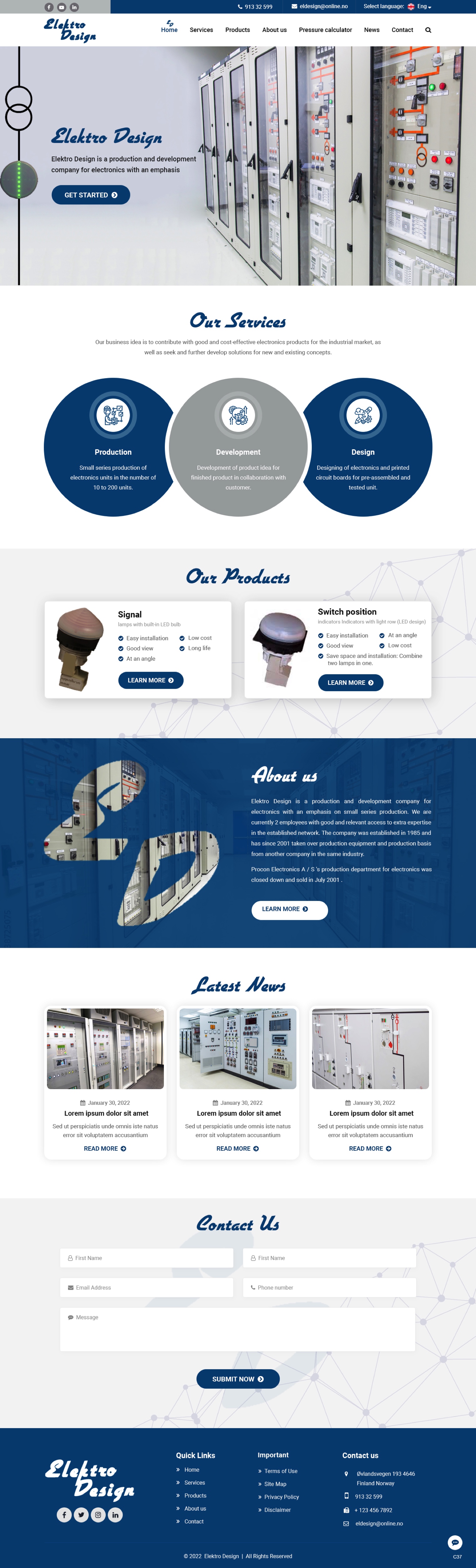 Web Design par pb pour Eldesign AS | Design #28147720