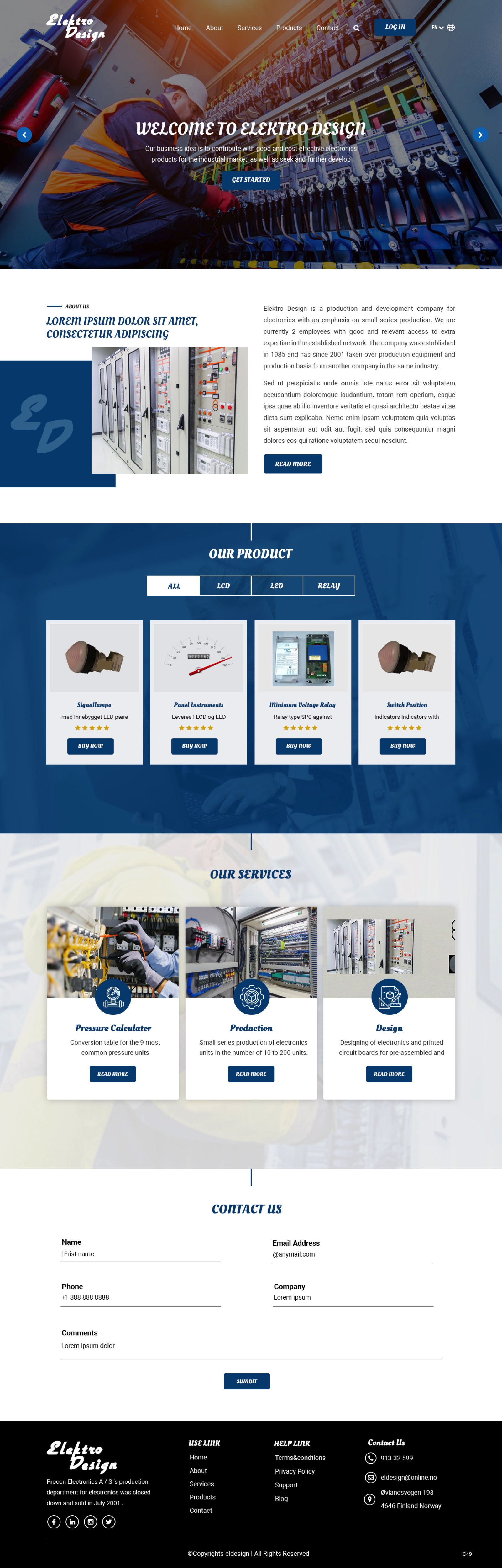 Web Design by pb for Eldesign AS | Design #28157075