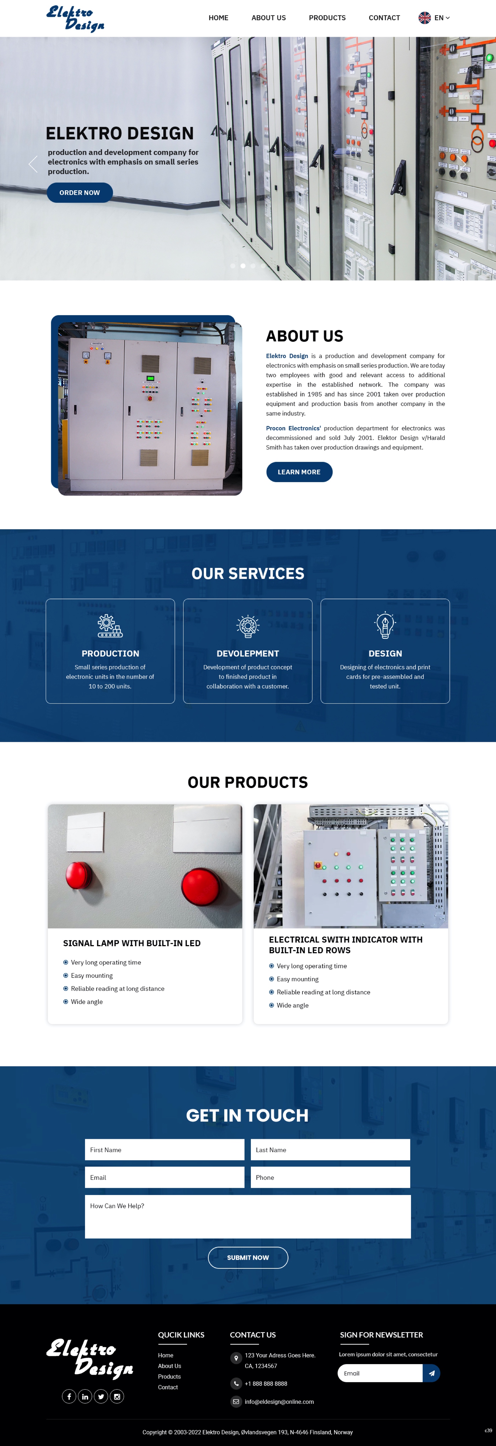 Web Design by pb for Eldesign AS | Design #28157076