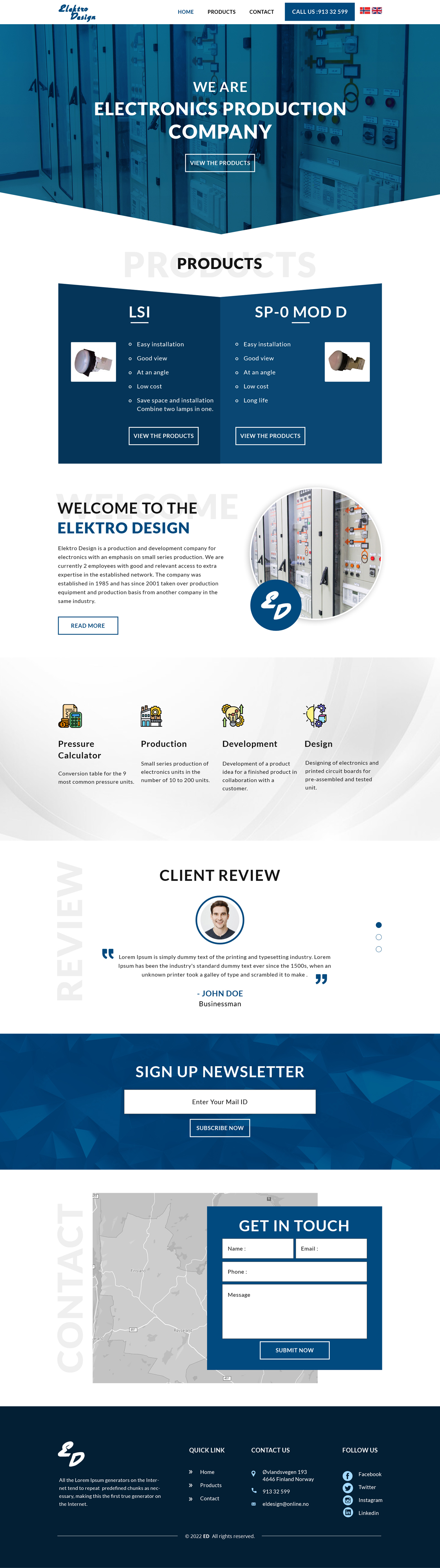 Web Design by sai.designer87 for Eldesign AS | Design #28154690