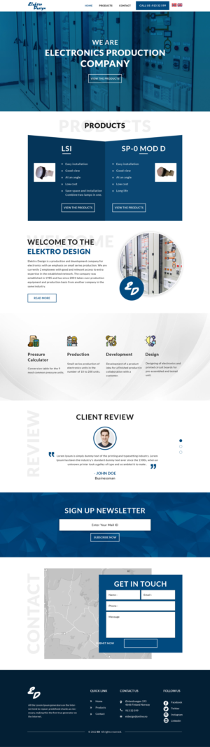 Web Design by sai.designer87 for Eldesign AS | Design: #28154691