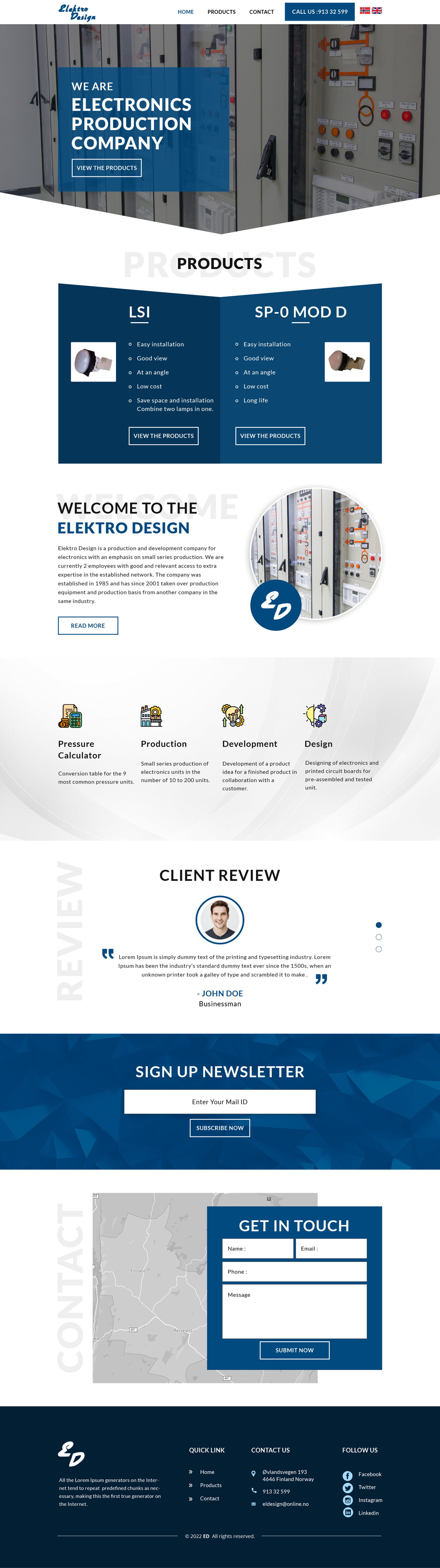 Web Design by sai.designer87 for Eldesign AS | Design #28154692