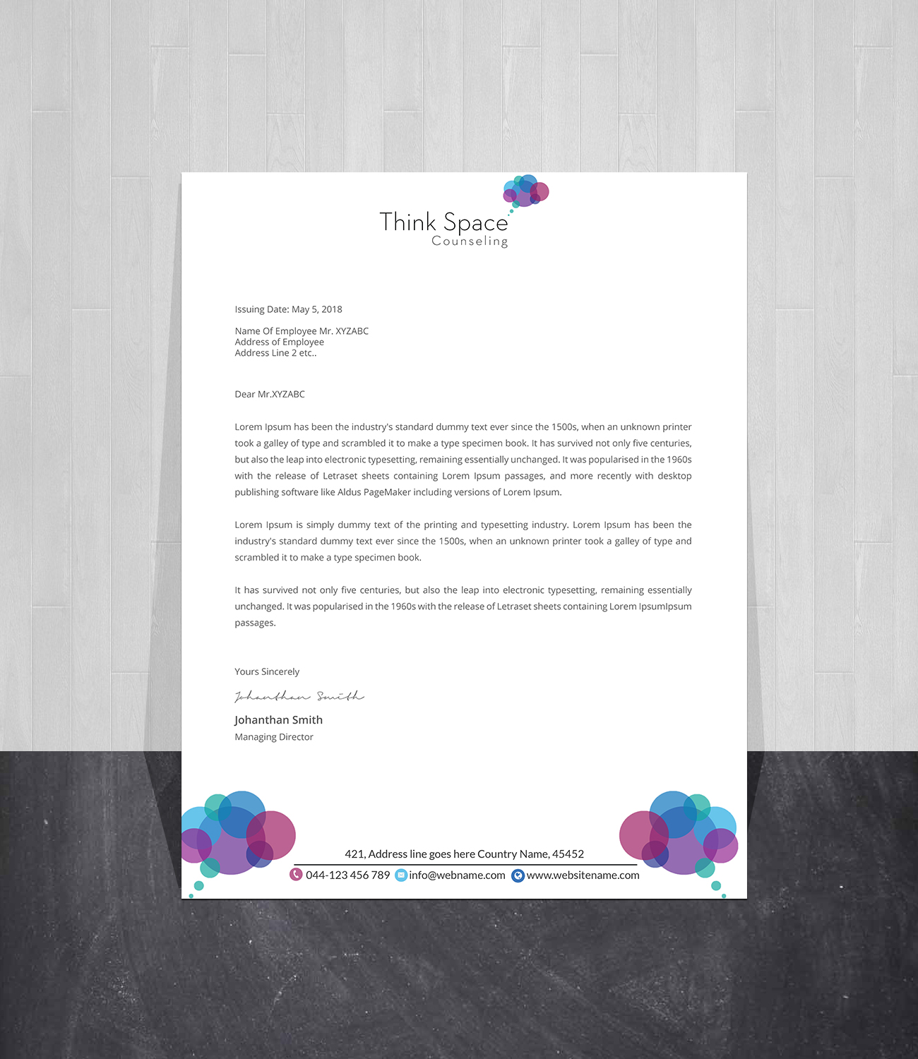 Letterhead Design by Creations Box 2015 for this project | Design #28184873