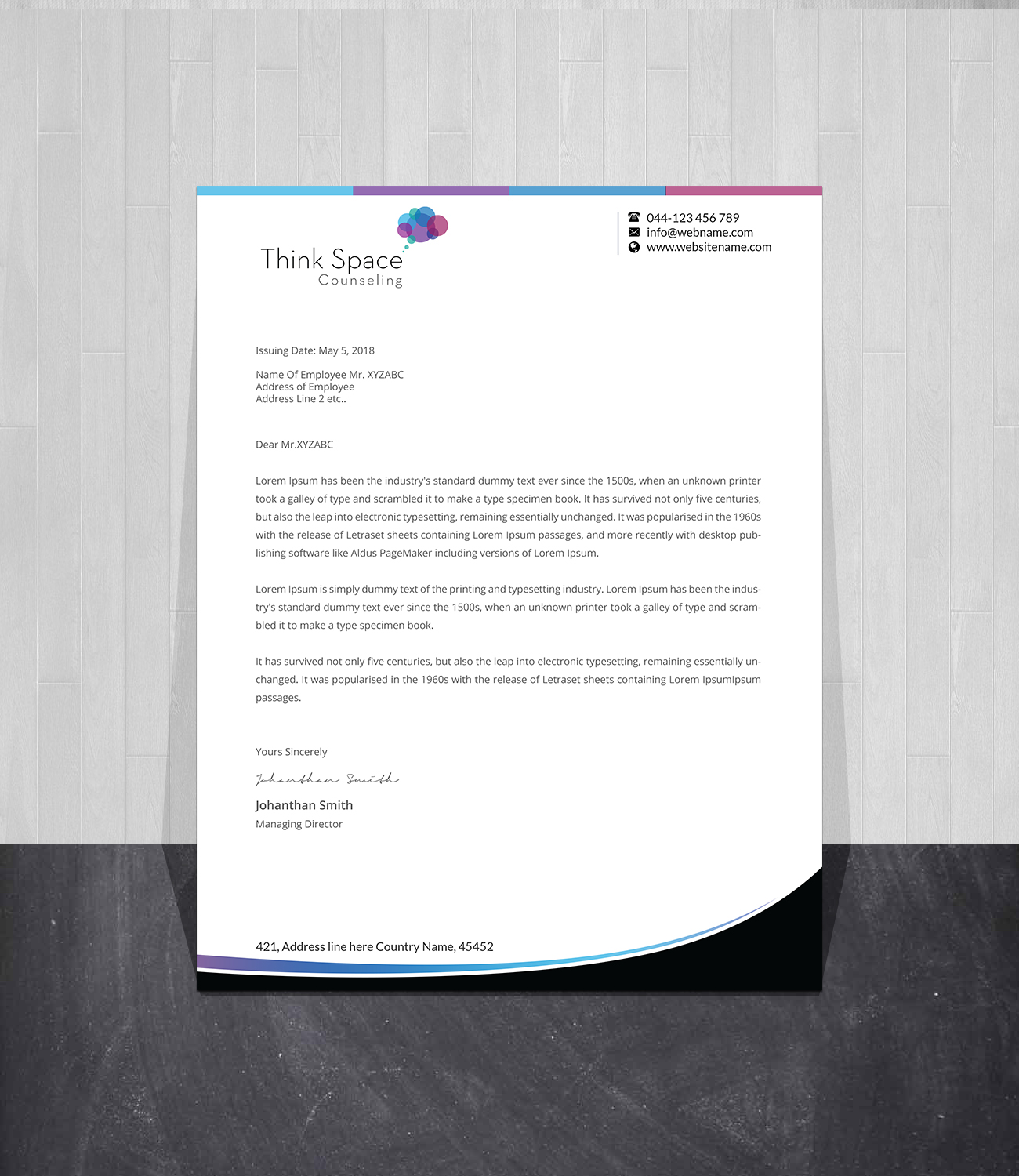 Letterhead Design by Creations Box 2015 for this project | Design #28184877