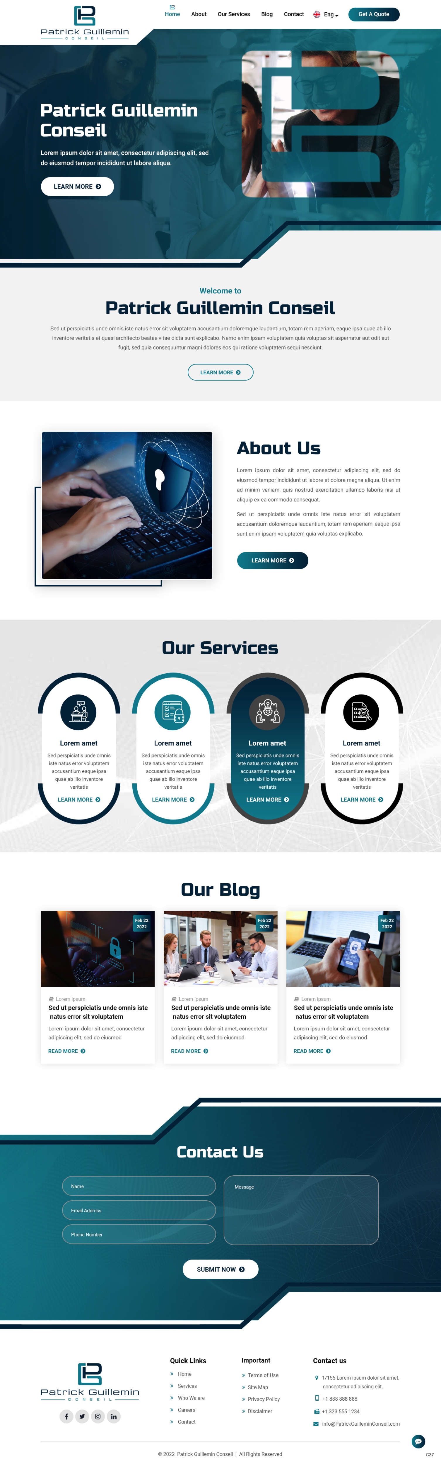 Wordpress Design by pb for Patrick Guillemin Conseil SARL | Design: #28157097