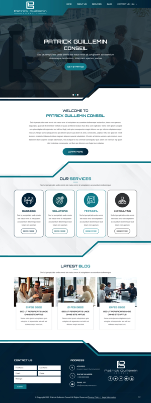 Diseño Wordpress por pb para Patrick Guillemin Conseil SARL | Diseño: #28157098