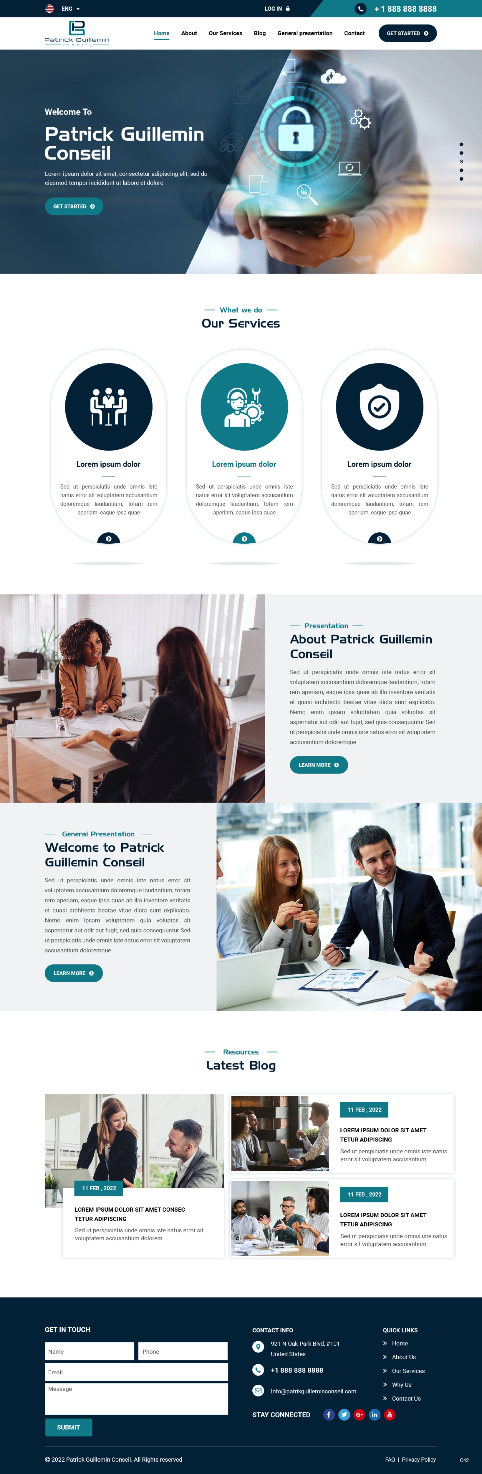 Diseño Wordpress por pb para Patrick Guillemin Conseil SARL | Diseño #28157099