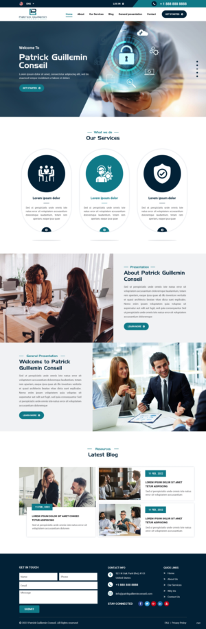 Diseño Wordpress por pb para Patrick Guillemin Conseil SARL | Diseño: #28157099