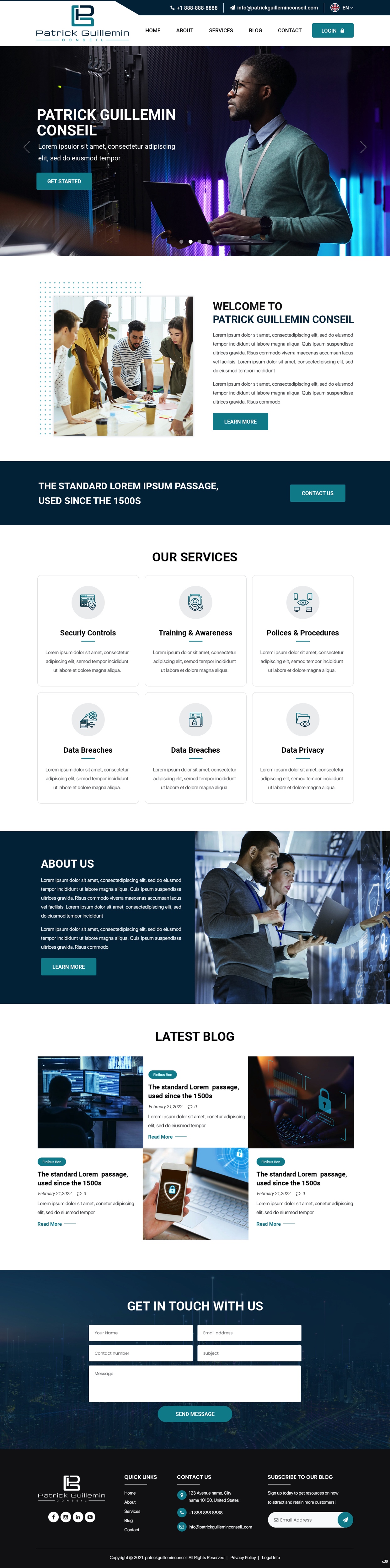 Diseño Wordpress por pb para Patrick Guillemin Conseil SARL | Diseño #28157100