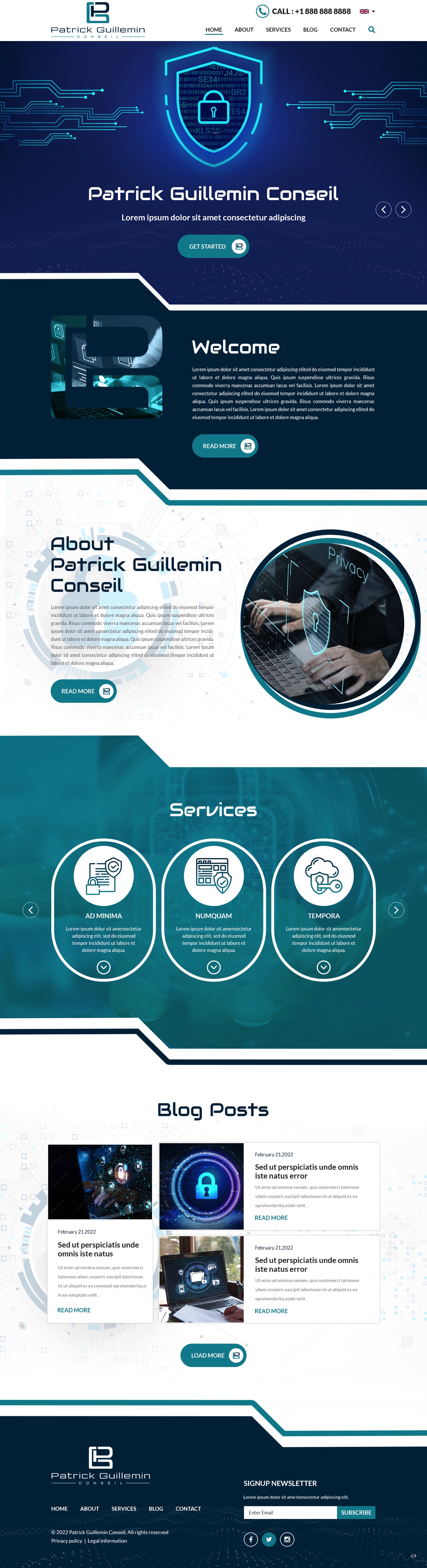Wordpress Design by pb for Patrick Guillemin Conseil SARL | Design #28157101