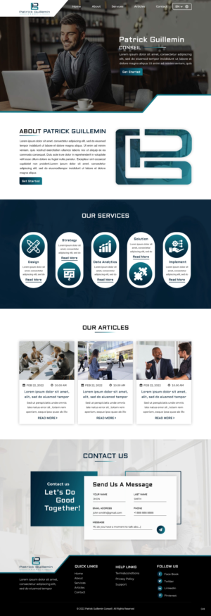 Diseño Wordpress por pb para Patrick Guillemin Conseil SARL | Diseño: #28157108