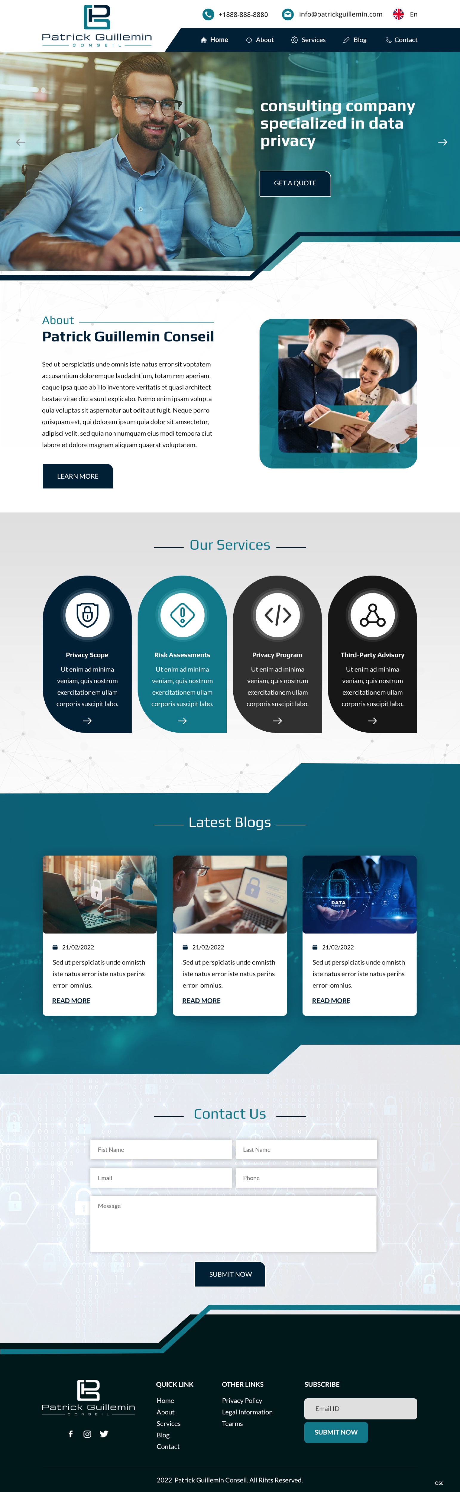 Diseño Wordpress por pb para Patrick Guillemin Conseil SARL | Diseño #28157109