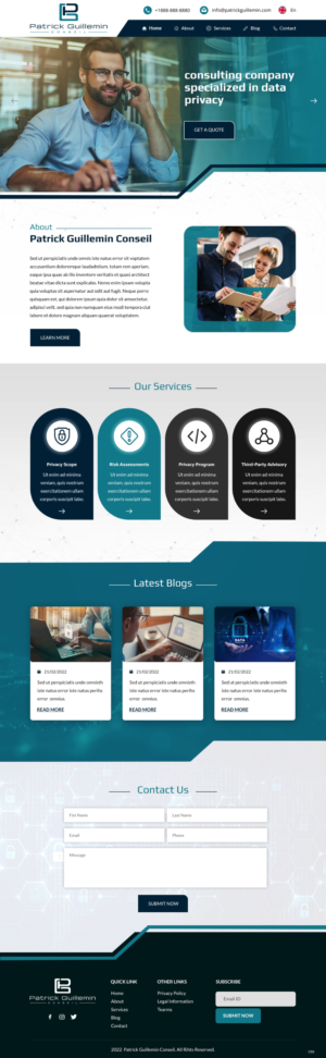 Diseño Wordpress por pb para Patrick Guillemin Conseil SARL | Diseño: #28157109
