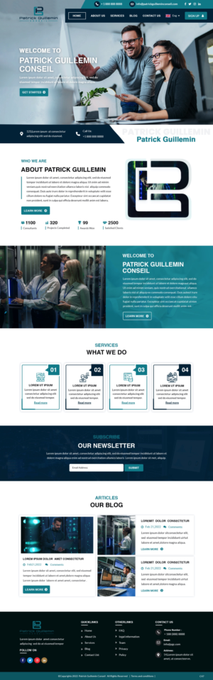 Wordpress Design by pb for Patrick Guillemin Conseil SARL | Design: #28157110