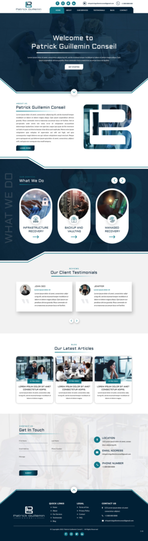 Diseño Wordpress por pb para Patrick Guillemin Conseil SARL | Diseño: #28157111