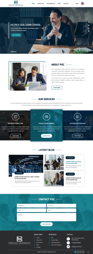 Diseño Wordpress por pb para Patrick Guillemin Conseil SARL | Diseño: #28157112