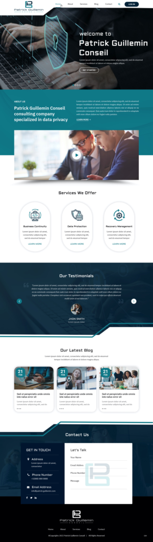 Diseño Wordpress por pb para Patrick Guillemin Conseil SARL | Diseño: #28157113