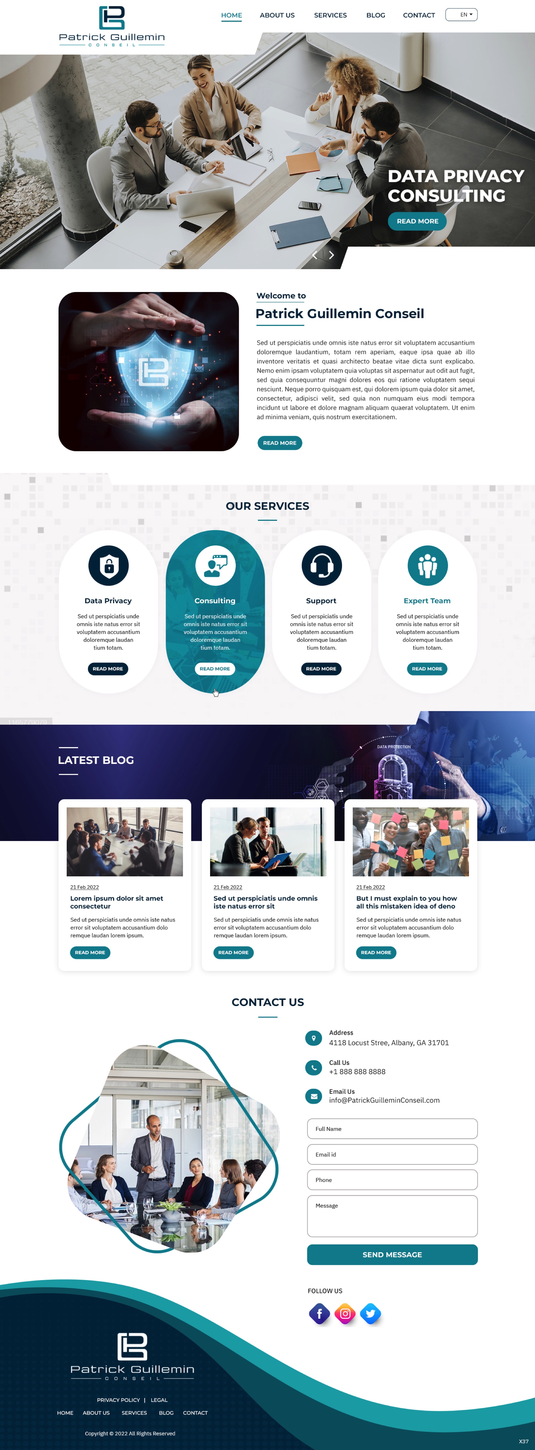 Diseño Wordpress por pb para Patrick Guillemin Conseil SARL | Diseño #28157114