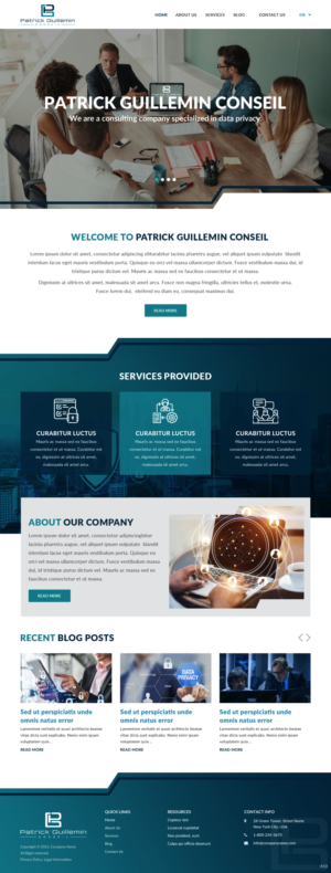 Diseño Wordpress por pb para Patrick Guillemin Conseil SARL | Diseño: #28163490