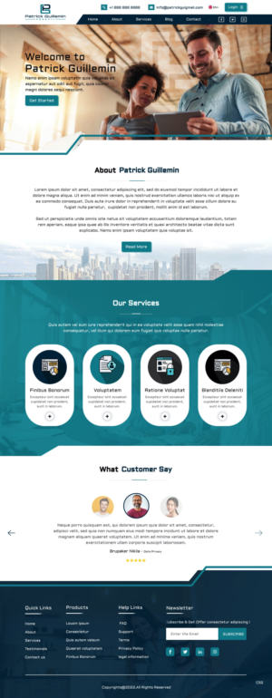 Diseño Wordpress por pb para Patrick Guillemin Conseil SARL | Diseño: #28163491