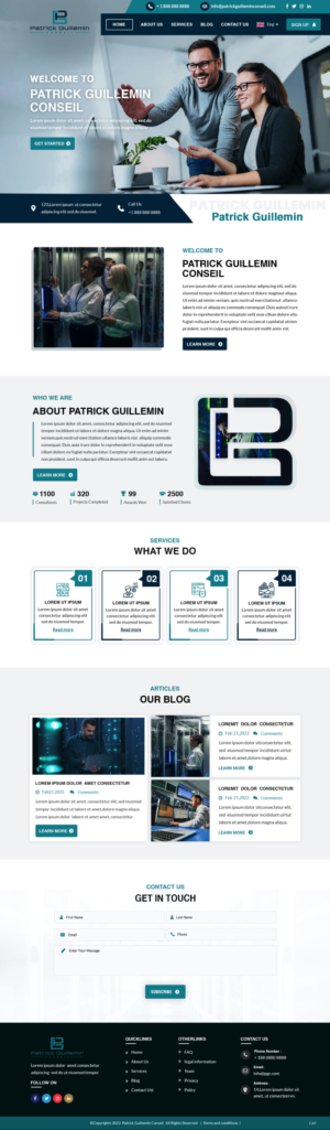 Wordpress Design by pb for Patrick Guillemin Conseil SARL | Design: #28175529