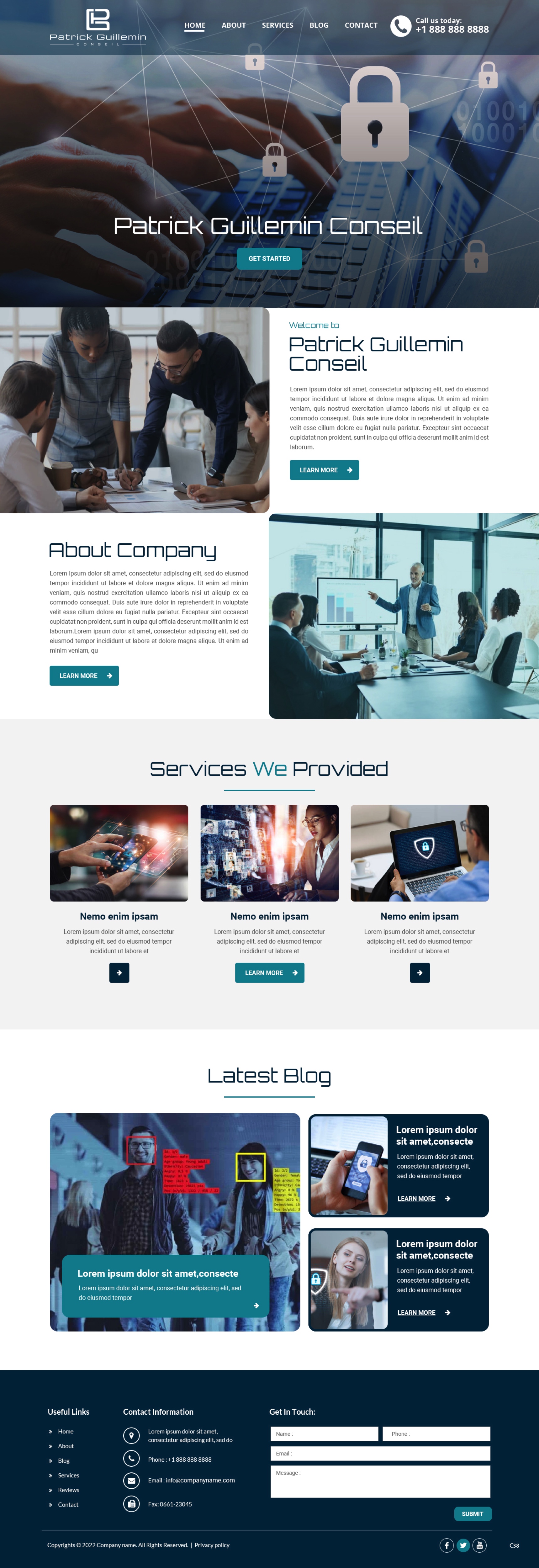 Wordpress Design by pb for Patrick Guillemin Conseil SARL | Design #28175531