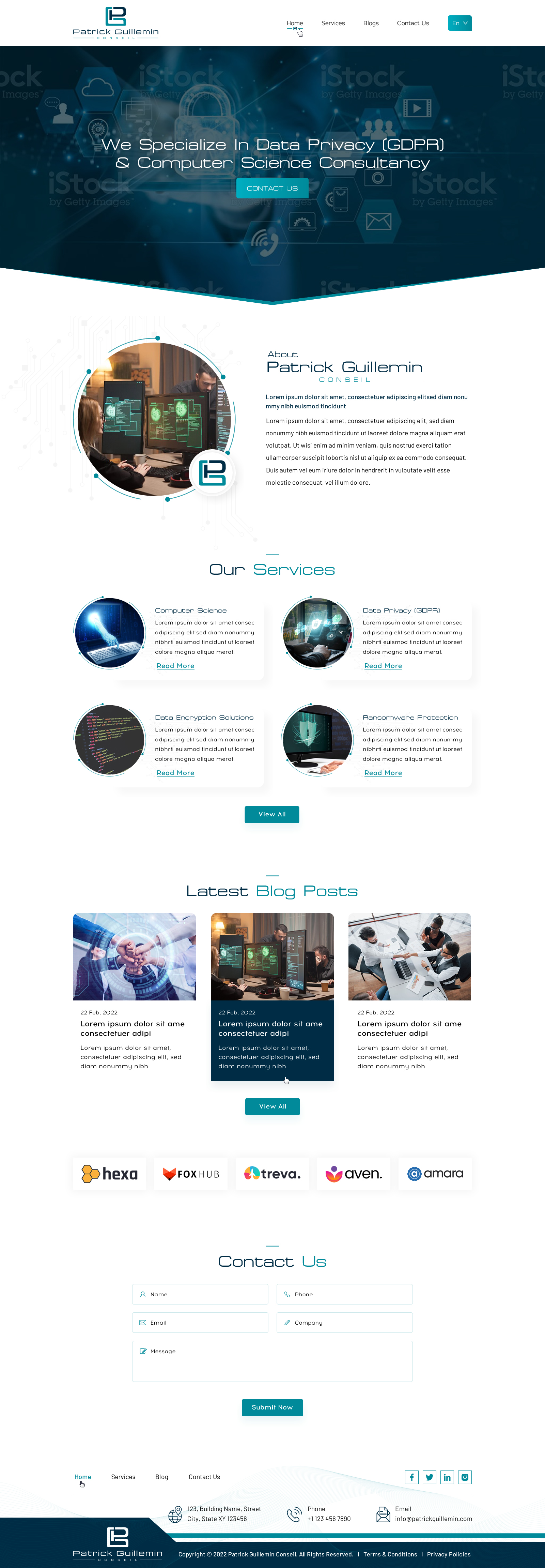 Wordpress Design by Sbss for Patrick Guillemin Conseil SARL | Design #28175302