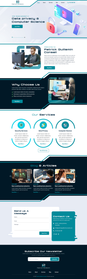 Wordpress Design by sai.designer87 for Patrick Guillemin Conseil SARL | Design: #28169513