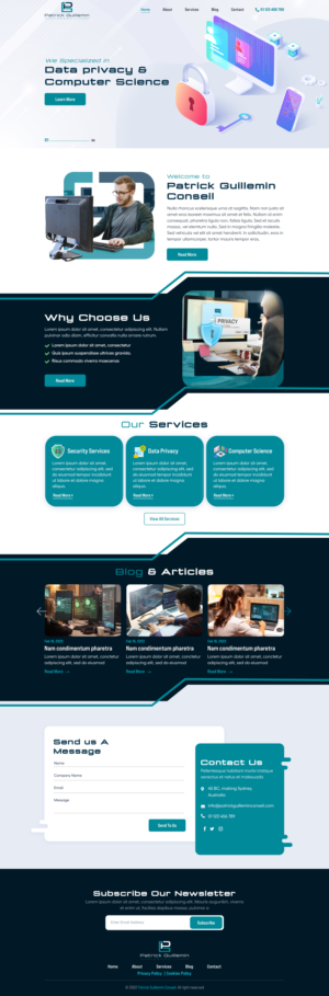 Wordpress Design by sai.designer87 for Patrick Guillemin Conseil SARL | Design #28183362