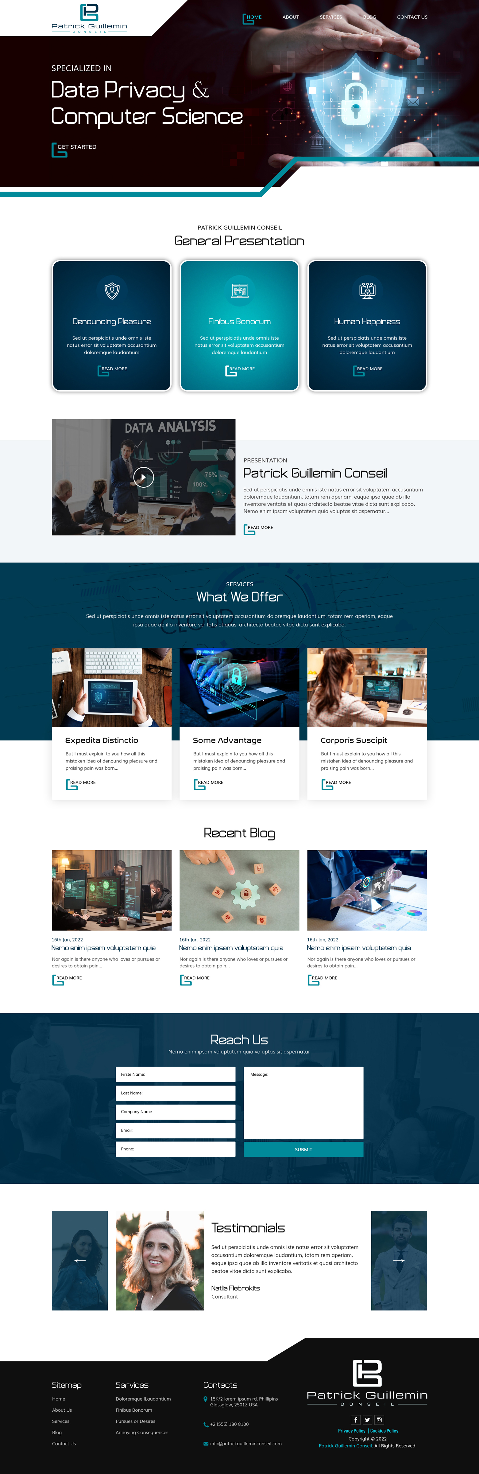 Wordpress Design by sai.designer87 for Patrick Guillemin Conseil SARL | Design #28183525