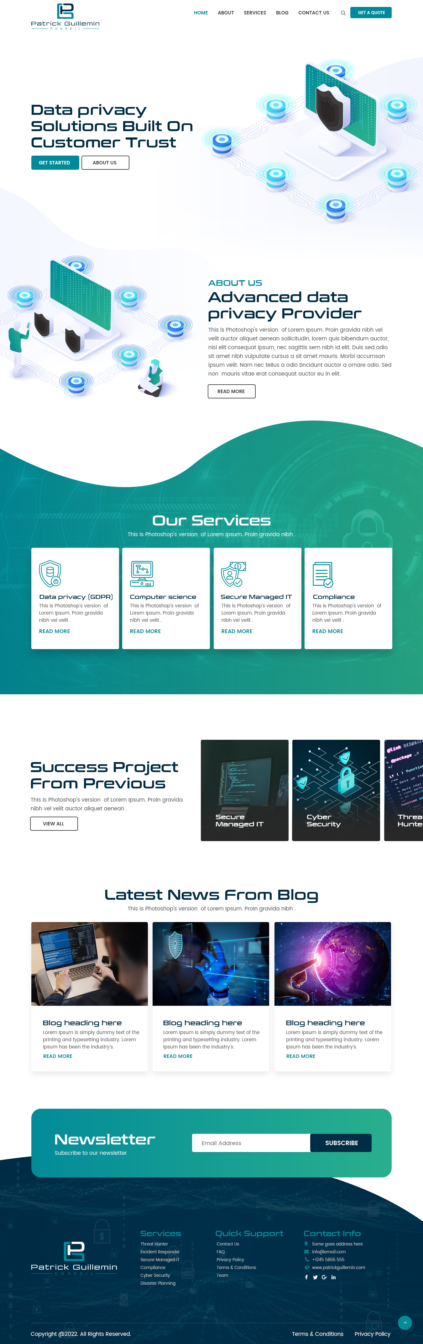 Design Wordpress par nzdesigners pour Patrick Guillemin Conseil SARL | Design #28166611