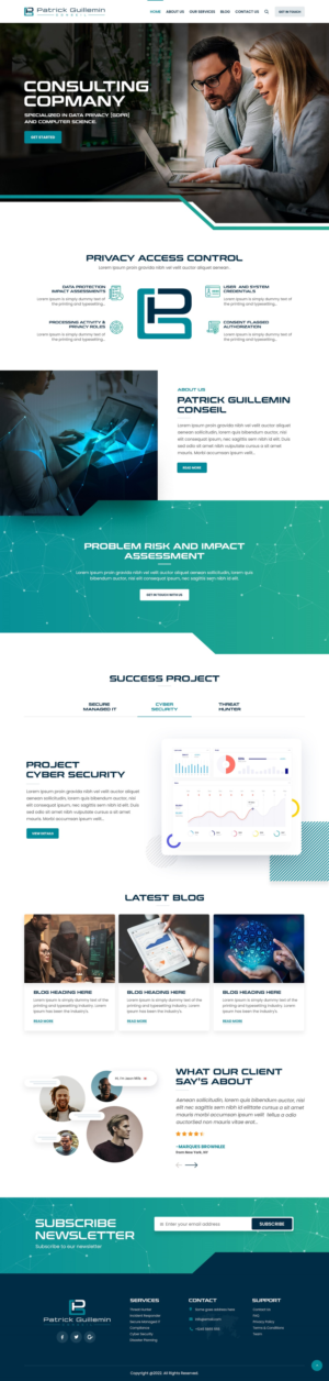 Wordpress Design by nzdesigners for Patrick Guillemin Conseil SARL | Design: #28166711