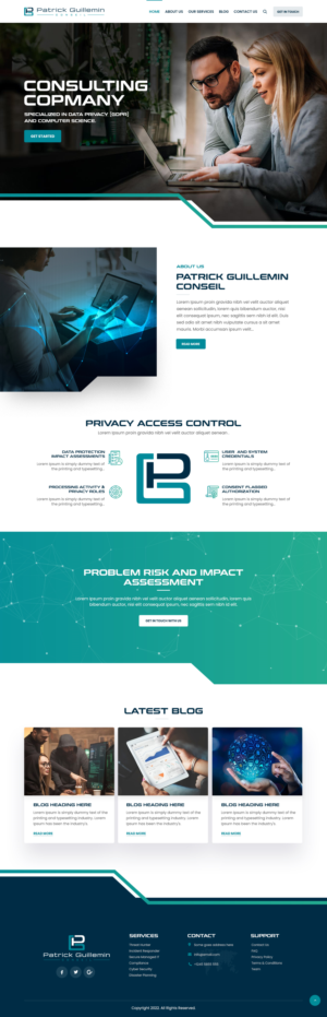 Wordpress Design by nzdesigners for Patrick Guillemin Conseil SARL | Design: #28179618