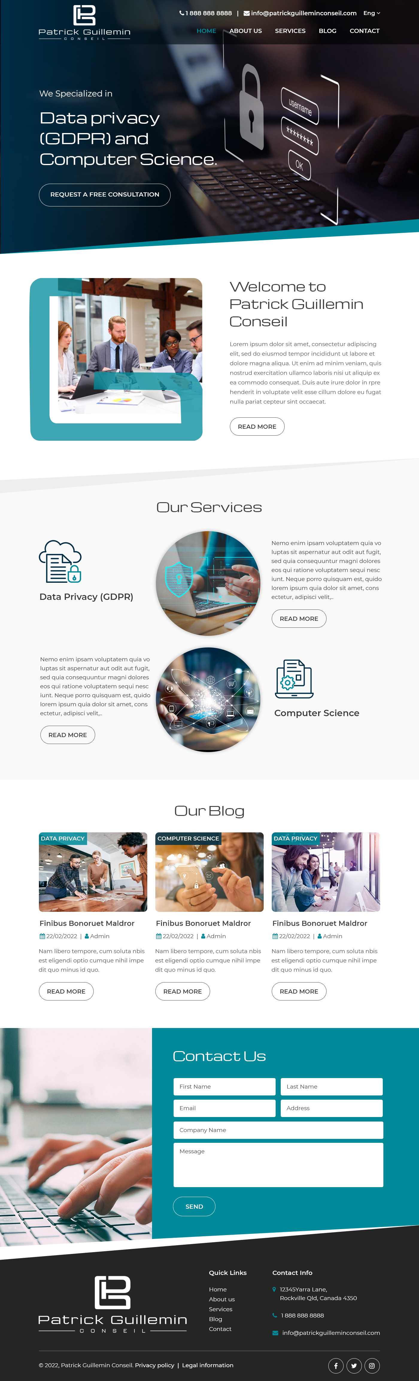 Design Wordpress par Starlyn DS pour Patrick Guillemin Conseil SARL | Design #28169510