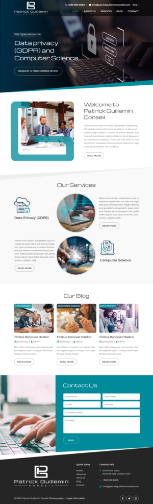 Wordpress Design by Starlyn DS for Patrick Guillemin Conseil SARL | Design: #28169510