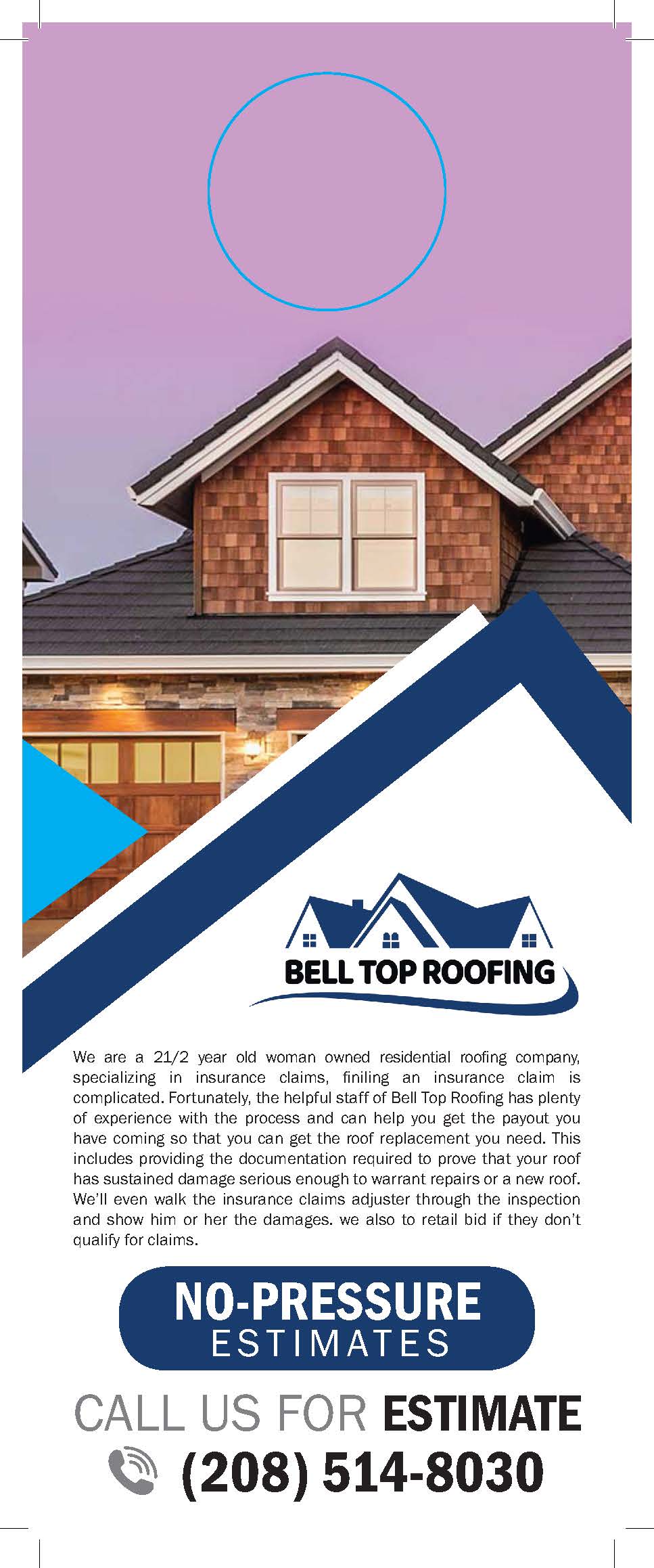 Card Design by nitin.kondhare2010 for Bell Top Roofing | Design #28150202