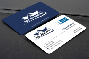 Business Card Design by Creative Moon Design for Bell Top Roofing | Design: #28152428