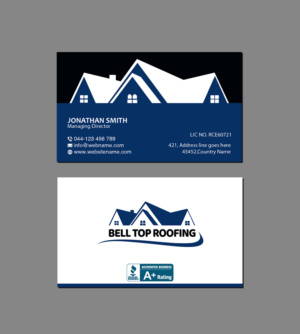 Business Card Design by Creations Box 2015 for Bell Top Roofing | Design: #28154257