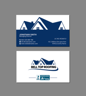 Business Card Design by Creations Box 2015 for Bell Top Roofing | Design: #28154264