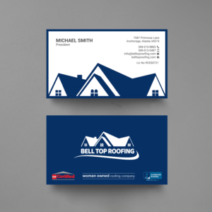 Business Card Design by chandrayaan.creative for Bell Top Roofing | Design: #28154701