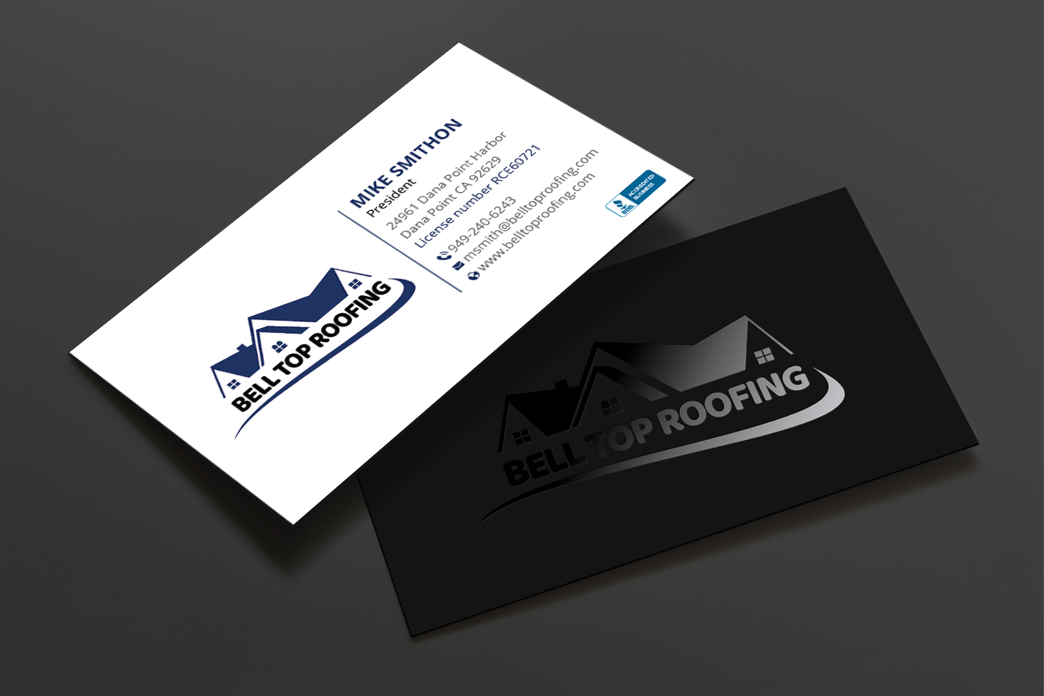 Business Card Design by DesignShout for Bell Top Roofing | Design #28150147
