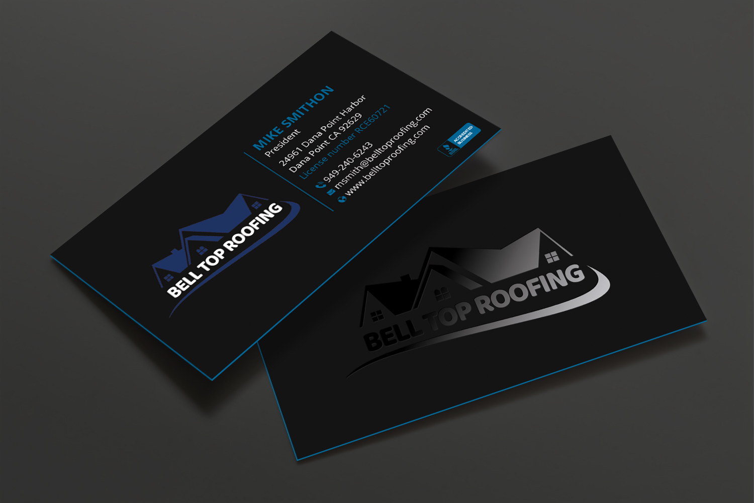 Business Card Design by DesignShout for Bell Top Roofing | Design #28150157
